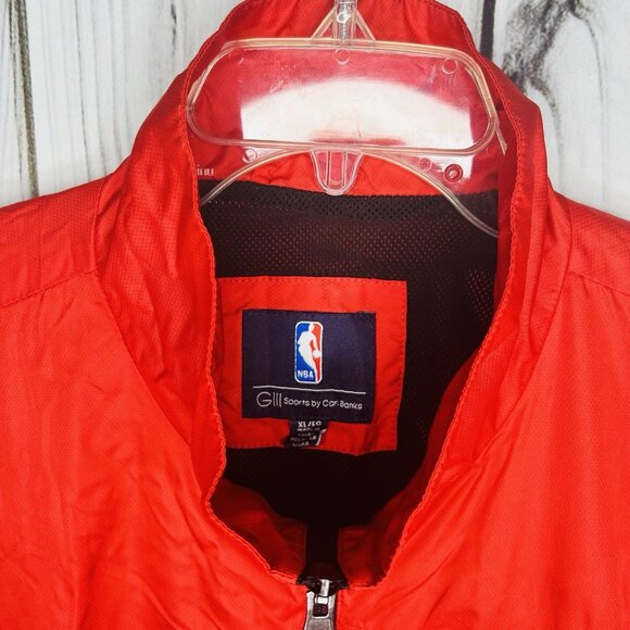 NBA GT-III Atlanta Hawks Full Zip Jacket Mens Sz XL Red Basketball Windbreaker - Picture 4 of 9